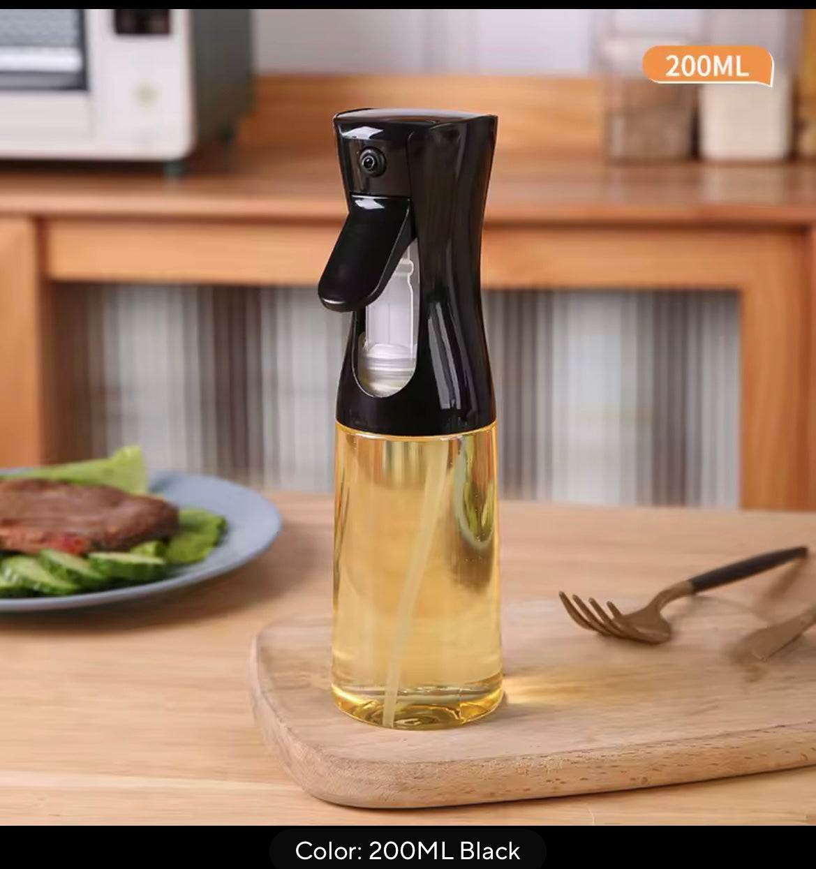Oil Spray Bottle For Cooking Kitchen Olive Oil Sprayer For Camping BBQ Baking Vinegar Soy Sauce 200ml 300ml  Kitchen Accessories