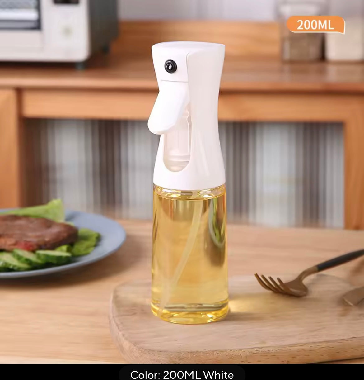 Oil Spray Bottle For Cooking Kitchen Olive Oil Sprayer For Camping BBQ Baking Vinegar Soy Sauce 200ml 300ml  Kitchen Accessories